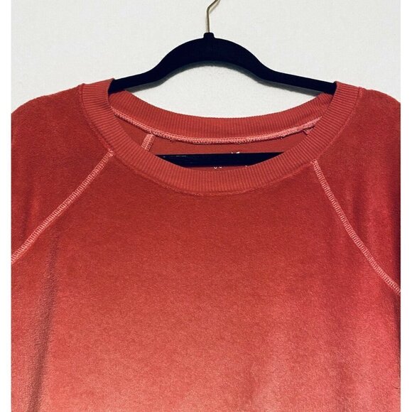 American Eagle Soft Sexy Terry Sweatshirt Womens Pink Ombre Boho Medium - Picture 4 of 9